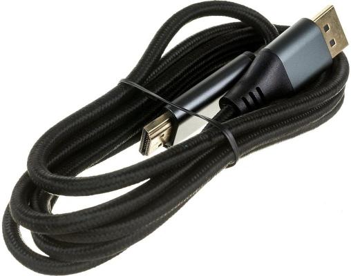 Кабель DisplayPort-HDMI Cablexpert, 4K, 1.8м, 20M/19M, черный, экран, пакет (CC-DP-HDMI-4K-6)